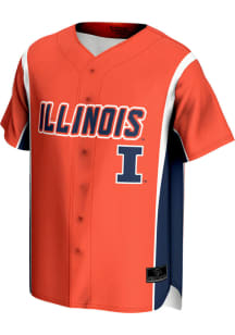 ProSphere Illinois Fighting Illini Mens Orange Rival Baseball Jersey