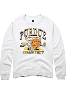 Braden Smith Purdue Boilermakers Mens White NIL Name Number Net Player Crew