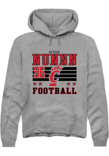 Nathan Nunnn Cincinnati Bearcats Mens Grey Football NIL Striped Player Hood