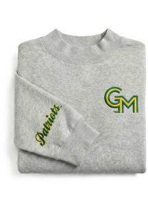 George Mason University Mens Grey Primary Logo Long Sleeve Crew Sweatshirt