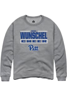 Madi Wunschel Pitt Panthers Mens Graphite NIL Stacked Box Player Crew
