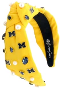 Michigan Wolverines Beaded Logo Womens Headband