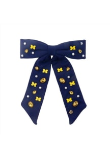 Michigan Wolverines Beaded Logo Womens Hair Scrunchie