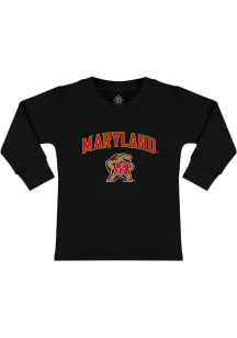 Maryland Terrapins Toddler Black Arch Mascot Long Sleeve T-Shirt