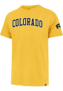 47 Colorado Buffaloes Gold Franklin Fieldhouse Namesake Short Sleeve Fashion T Shirt