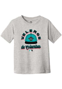 Summit Sportswear Columbus Clippers Toddler Grey Circle Cap Copa Short Sleeve T-Shirt