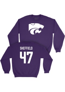 Lincoln Sheffield  Campus Ink K-State Wildcats Youth Purple NIL Legacy Long Sleeve Crew Sweatshirt