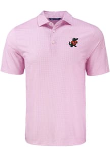 Cutter and Buck Florida Gators Mens Pink Diamond Dot Vault Short Sleeve Polo