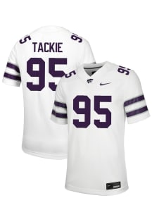 Patrick Tackie  Nike K-State Wildcats White Football NIL Name And Number Football Jersey