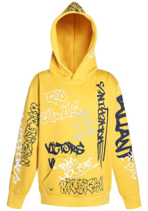 Michigan Wolverines Youth Yellow Grafitti Long Sleeve Hoodie
