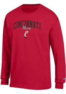 Champion Cincinnati Bearcats Red Mom Script Jersey Long Sleeve T Shirt