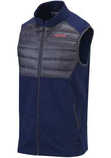 Columbia Arizona Wildcats Mens Navy Blue Heat Seal In The Element Sleeveless Jacket