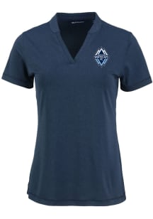 Cutter and Buck Vancouver Whitecaps FC Womens Navy Blue Forge Short Sleeve T-Shirt
