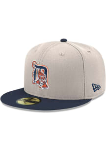 New Era Detroit Tigers Mens White Retro 2T Chrome Crown TC Visor 59FIFTY Fitted Hat