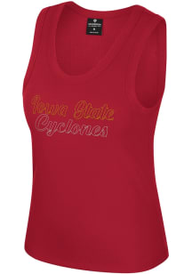 Colosseum Iowa State Cyclones Womens Cardinal Red Thropp Tank Top
