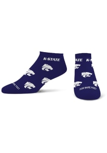 K-State Wildcats Allover Team Logo Womens No Show Socks