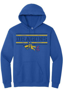 Summit Sportswear Drexel Dragons Mens Blue Bars Long Sleeve Hoodie