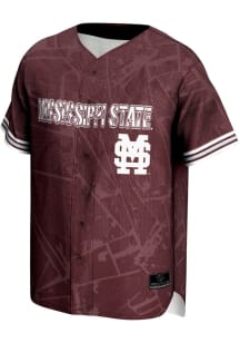 ProSphere Mississippi State Bulldogs Mens Maroon Vigor Baseball Jersey