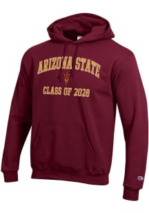 Champion Arizona State Sun Devils Mens Maroon Font Class of 2028 Powerblend Long Sleeve Hoodie