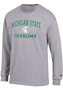 Champion Michigan State Spartans Grey Grandma Jersey Long Sleeve T Shirt