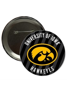 Iowa Hawkeyes 3" Stripes Button - Yellow