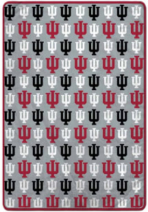 Indiana Hoosiers Twin XL Plush 65 x 90 Fleece Blanket - Crimson