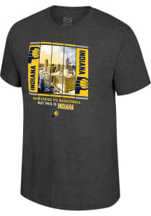Indiana Pacers Charcoal 2025 Finals Participant Skyline Box Out Short Sleeve T Shirt