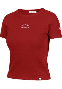 47 Philadelphia Phillies Womens Oatmeal Baby Rib Short Sleeve T-Shirt