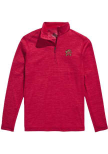Maryland Terrapins Mens Red Sankaty Long Sleeve Qtr Zip Pullover