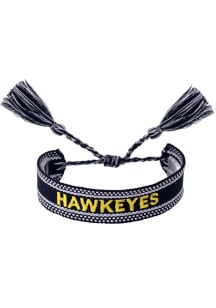 Iowa Hawkeyes Woven Tassel Womens Bracelet