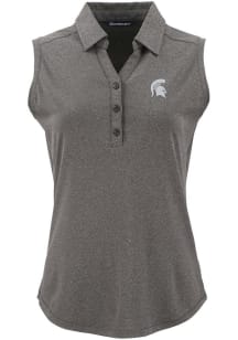 Cutter and Buck Michigan State Spartans Womens Black Forge Eco Polo Shirt