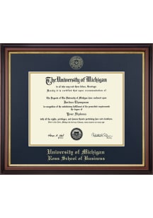 Michigan Wolverines Embossed Regency Gold Ross School of Business Diploma Frame - Navy Blue