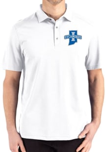 Cutter and Buck Indiana State Sycamores White Advantage Refresh Pique Big and Tall Polo