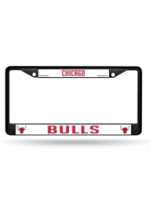 Chicago Bulls Primary Metal License Plate Frame - Black