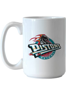 Detroit Pistons 15oz Vault Logo Ceramic Mug - White