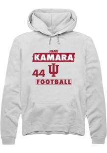 Amari Kamara Indiana Hoosiers Mens White Football NIL Striped Player Hood