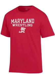 Champion Maryland Terrapins Red Wrestling Short Sleeve T Shirt