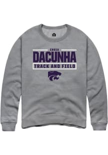 Croix DaCunha K-State Wildcats Mens Graphite NIL Stacked Box Player Crew