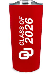 Oklahoma Sooners 18oz Class of 2026 Soft Touch Stainless Steel Tumbler - Crimson