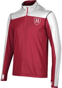 ProSphere Harvard Crimson Mens Crimson Sharp Long Sleeve Qtr Zip Pullover