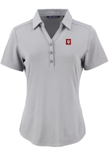 Cutter and Buck Indiana Hoosiers Womens Ash Forge Eco Polo Short Sleeve Polo Shirt