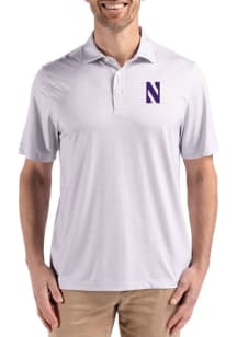 Cutter and Buck Northwestern Wildcats Anthracite Pike Diamond Dot Big and Tall Polo