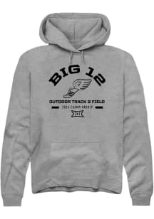 Summit Sportswear Big 12 Mens Graphite 2026 Outdoor Track & Field Championship Long Sleeve Hoodie