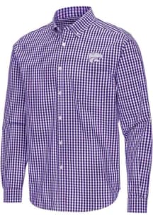 Antigua K-State Wildcats Mens Purple Ellis Long Sleeve Dress Shirt