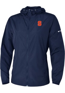Columbia Syracuse Orange Womens Navy Blue Heat Seal Prodigy Light Weight Jacket