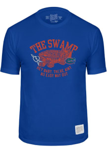Original Retro Brand Florida Gators Blue The Swamp I Won't Back Down 2 Hit Short Sleeve Fashion T..