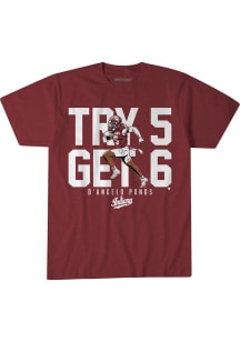 D'Angelo Ponds Indiana Hoosiers Red 2026 Peach Bowl Try 5 Get 6 Short Sleeve Fashion Player T Shir..