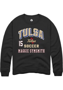 Maggie SymSmith Tulsa Golden Hurricane Mens Black NIL Arch Logo Player Crew