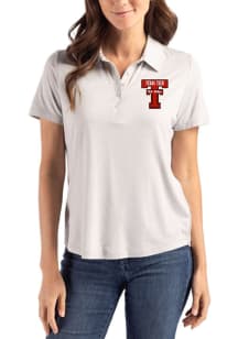Cutter and Buck Texas Tech Red Raiders Womens Ash Coastline Eco Short Sleeve Polo Shirt