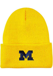 LogoFit Michigan Wolverines Yellow North Pole Youth Knit Hat